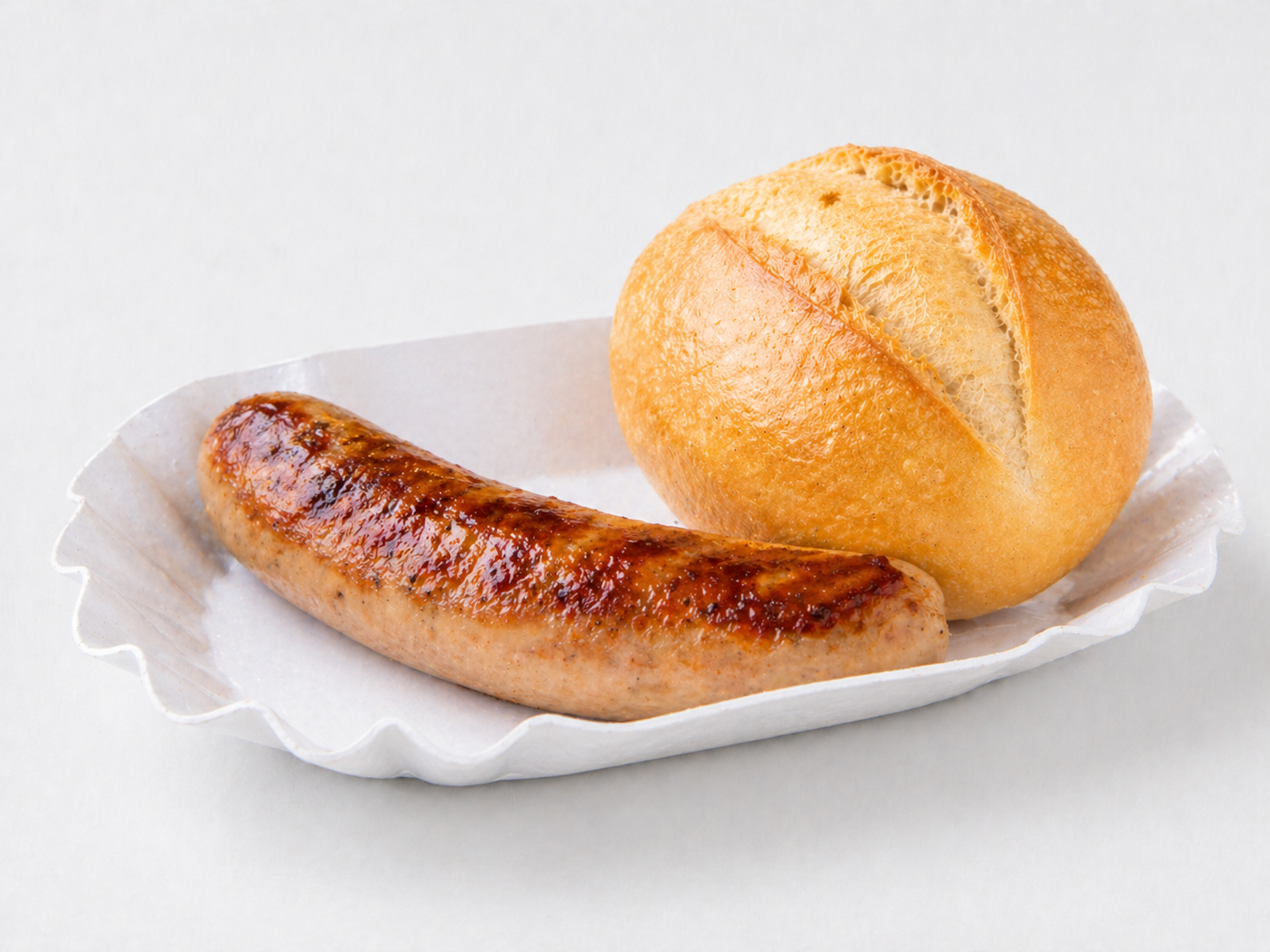 Grillwurst mit Brötchen