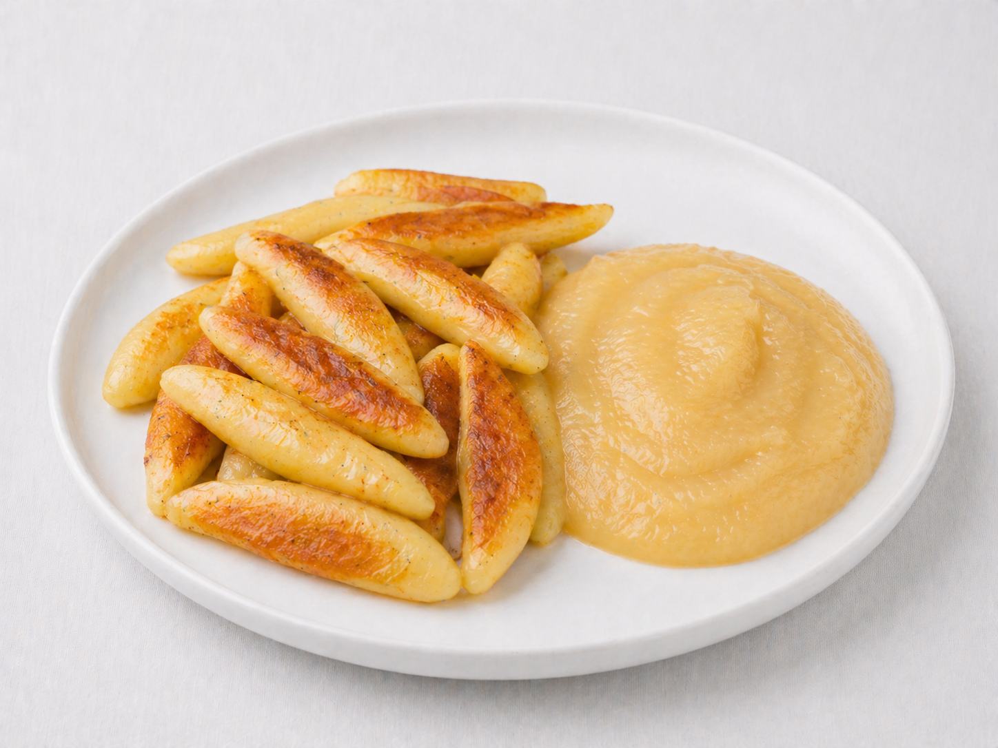 Schupfnudel mit Apfelmus